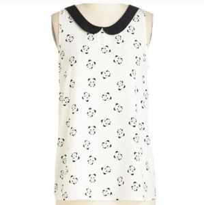 Modcloth sleeveless Panda blouse